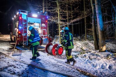 Althuette-Kallenberg: Brand eines Reisighaufens im Wald